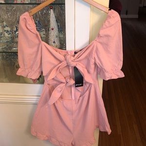 adorable tie front nasty gal romper